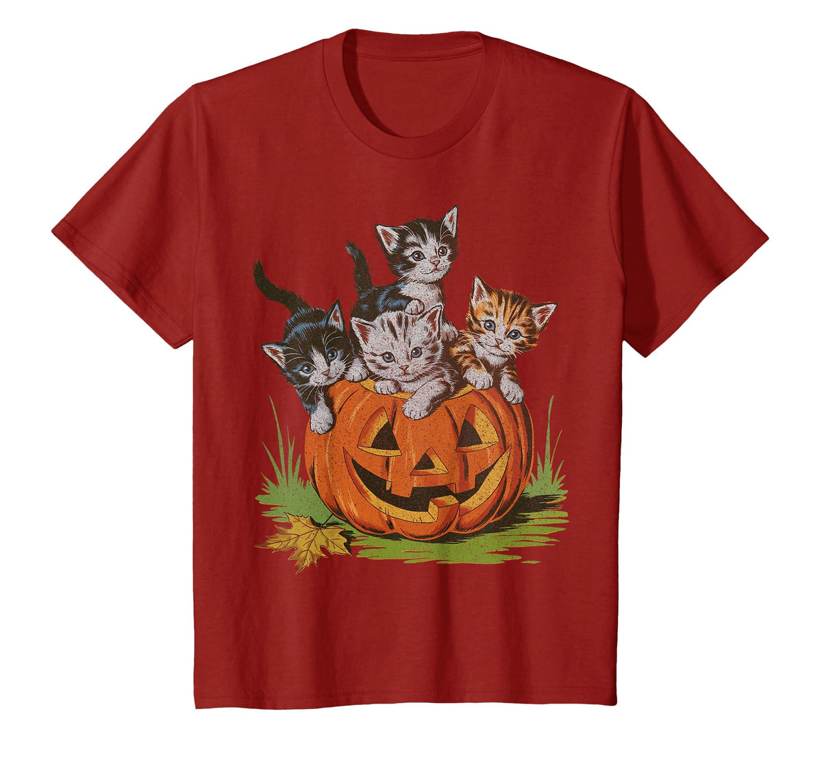 Halloween Vintage 90s Cat Pumpkin Spooky Season Men Women T-Shirt