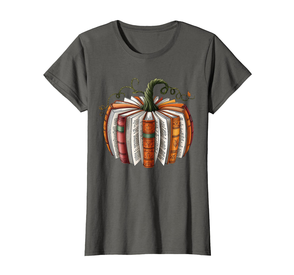 Retro Funny Fall Book Pumpkin Witch Bookworms Librarians T-Shirt