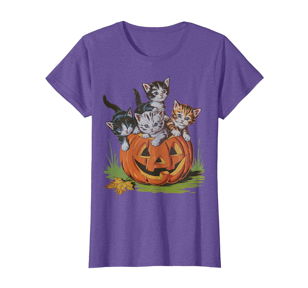 Halloween Vintage 90s Cat Pumpkin Spooky Season Men Women T-Shirt