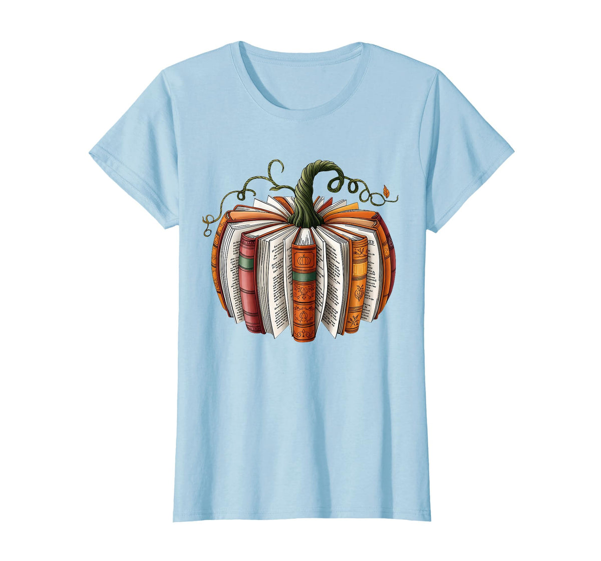 Retro Funny Fall Book Pumpkin Witch Bookworms Librarians T-Shirt