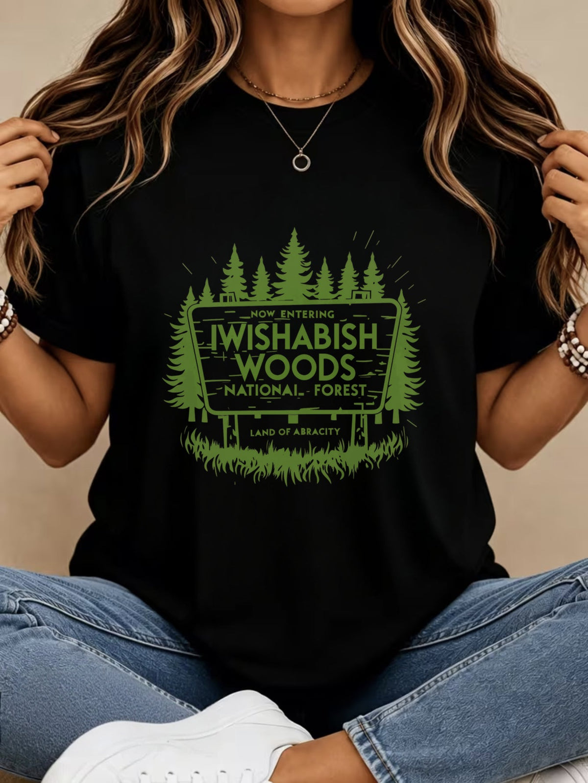 Comfortable And Soft T-shirt, Spring Summer Womens Clothing, National Forest Land Of Abracity Design, Popular Printed with Fun Prints