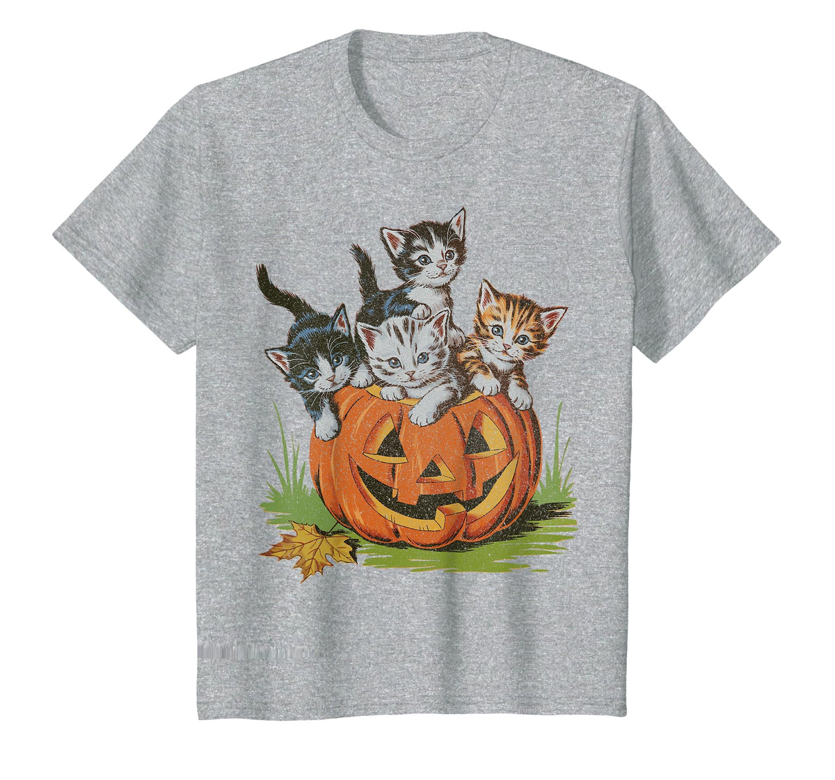 Halloween Vintage 90s Cat Pumpkin Spooky Season Men Women T-Shirt
