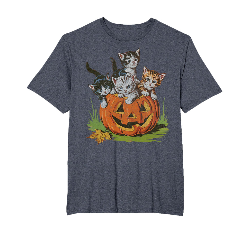 Halloween Vintage 90s Cat Pumpkin Spooky Season Men Women T-Shirt