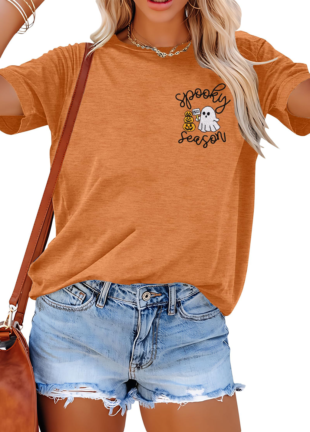 Halloween Spooky Shirt for Women: Spooky Season Tshirt Funny Ghost T-Shirt