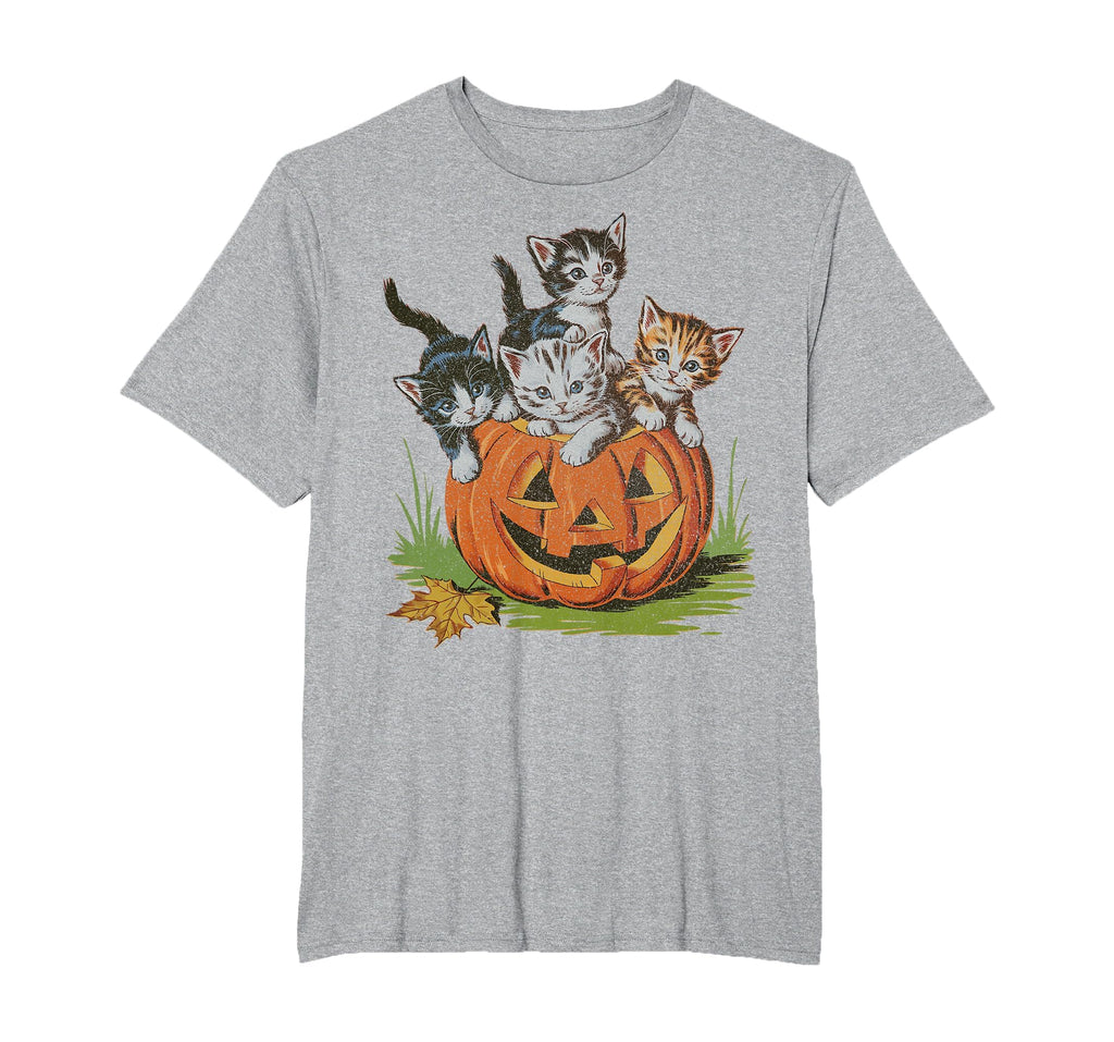 Halloween Vintage 90s Cat Pumpkin Spooky Season Men Women T-Shirt