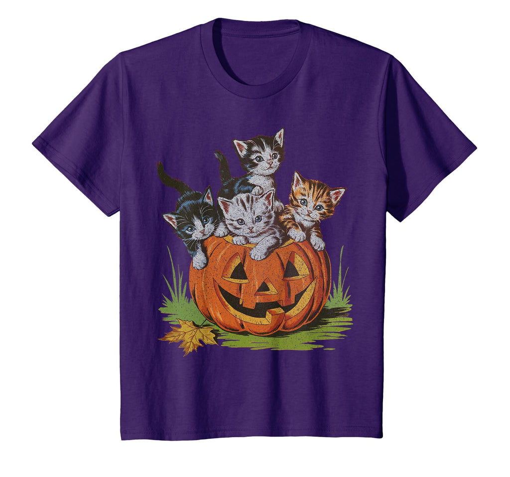 Halloween Vintage 90s Cat Pumpkin Spooky Season Men Women T-Shirt