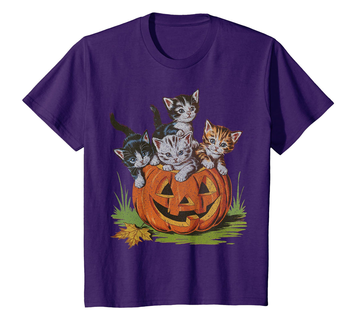 Halloween Vintage 90s Cat Pumpkin Spooky Season Men Women T-Shirt