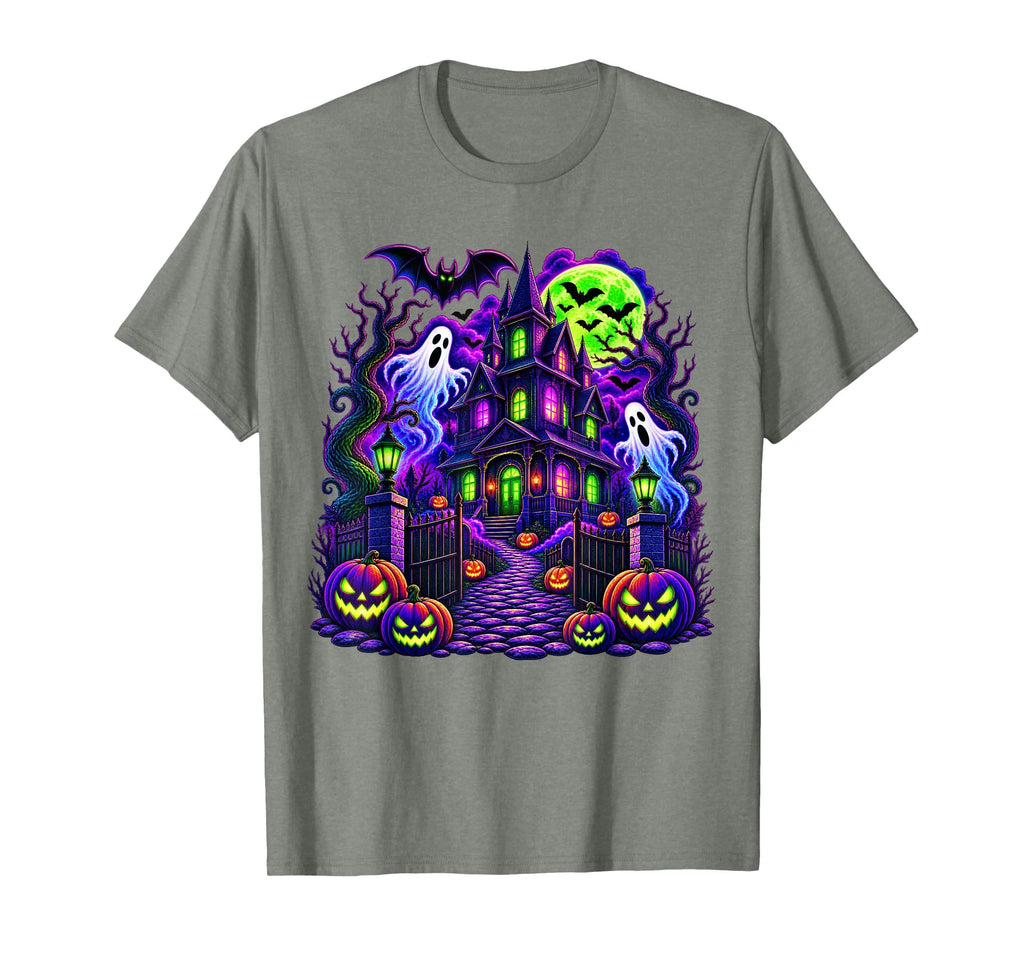 Vintage Halloween Spooky Scene Pumpkin Scary Costume Graphic T-Shirt