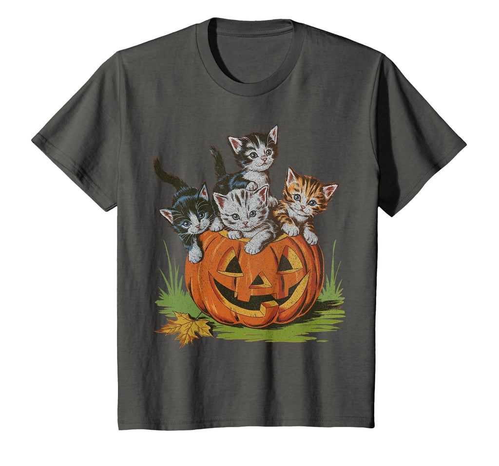 Halloween Vintage 90s Cat Pumpkin Spooky Season Men Women T-Shirt