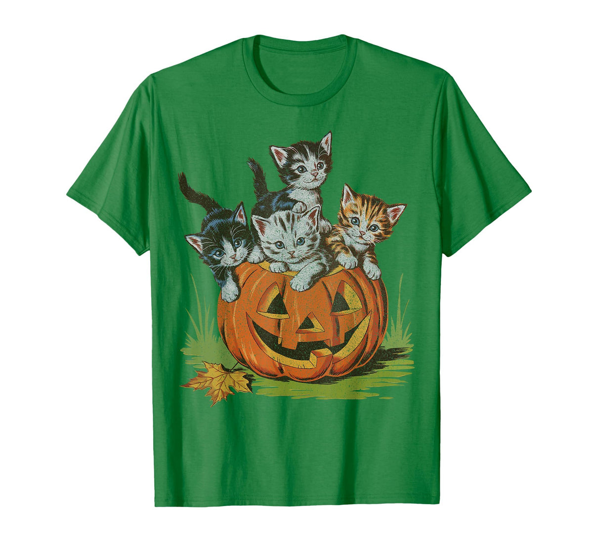 Halloween Vintage 90s Cat Pumpkin Spooky Season Men Women T-Shirt