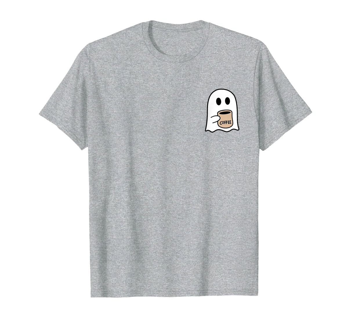 Ghost Drinking Coffee Funny Halloween Costume Coffee Lover T-Shirt