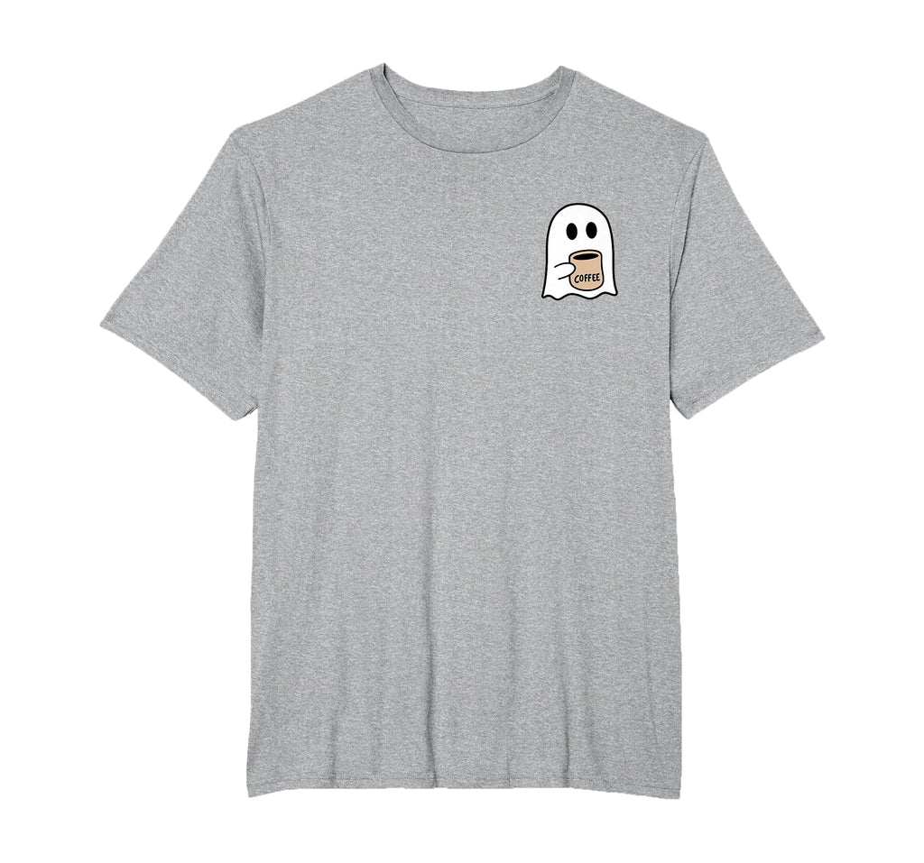 Ghost Drinking Coffee Funny Halloween Costume Coffee Lover T-Shirt