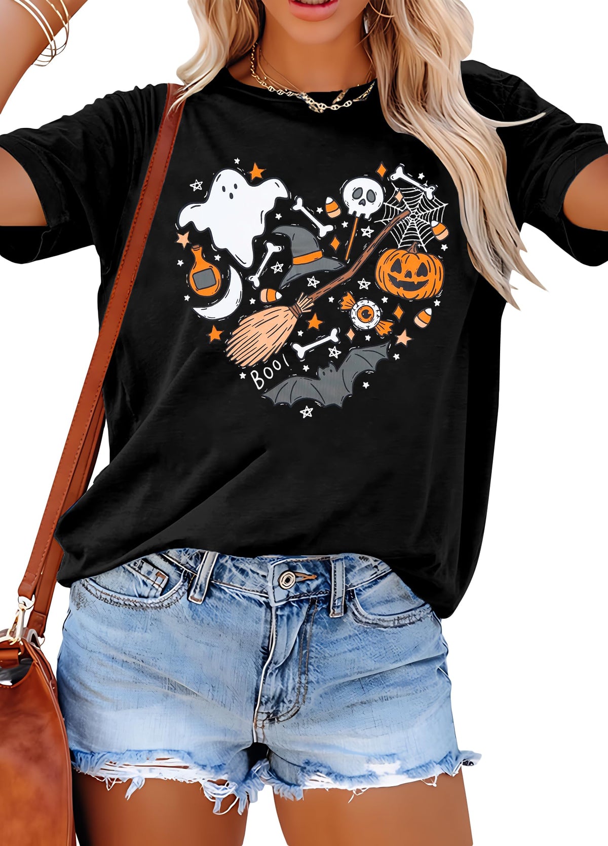 Halloween Spooky Shirt for Women: Spooky Season Tshirt Funny Ghost T-Shirt