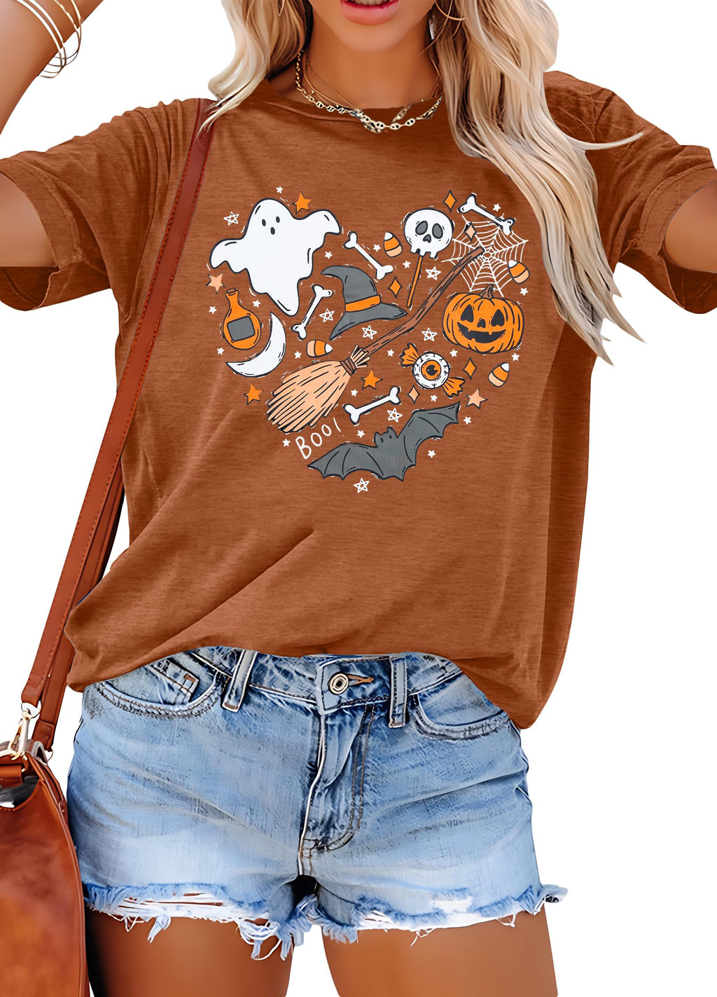 Halloween Spooky Shirt for Women: Spooky Season Tshirt Funny Ghost T-Shirt