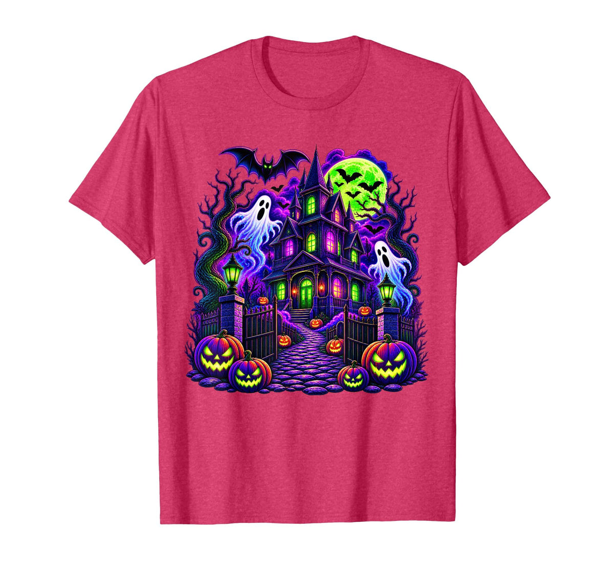 Vintage Halloween Spooky Scene Pumpkin Scary Costume Graphic T-Shirt