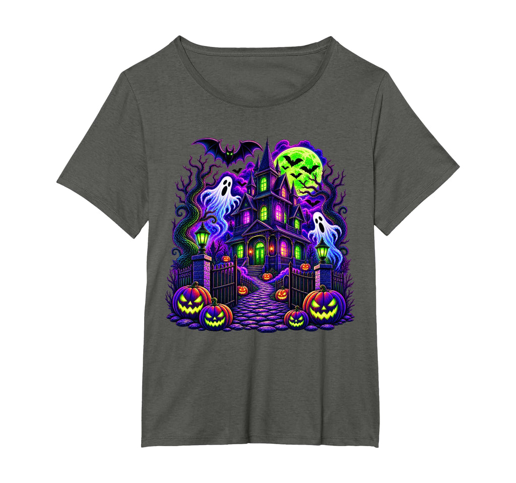 Vintage Halloween Spooky Scene Pumpkin Scary Costume Graphic T-Shirt