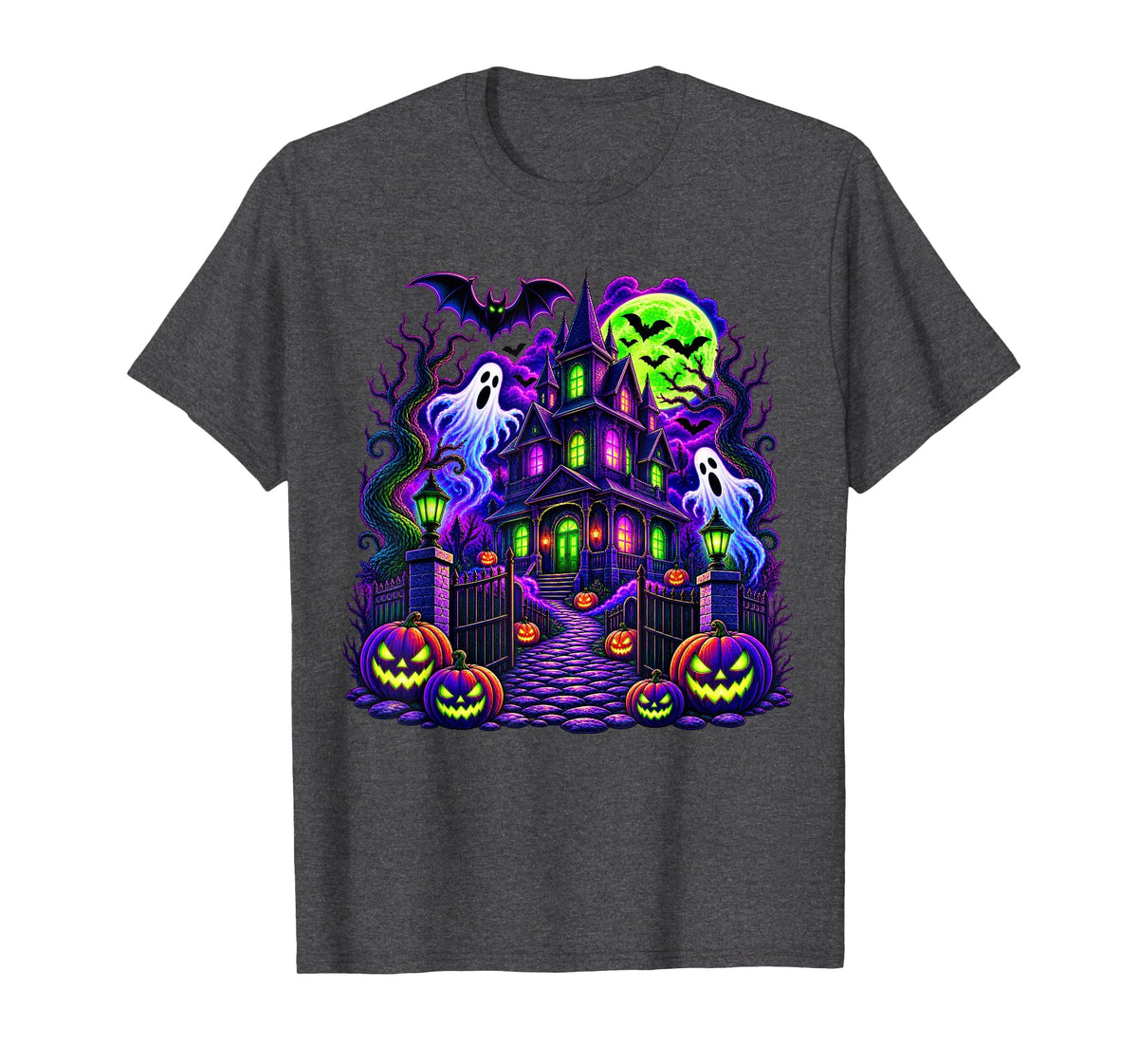 Vintage Halloween Spooky Scene Pumpkin Scary Costume Graphic T-Shirt
