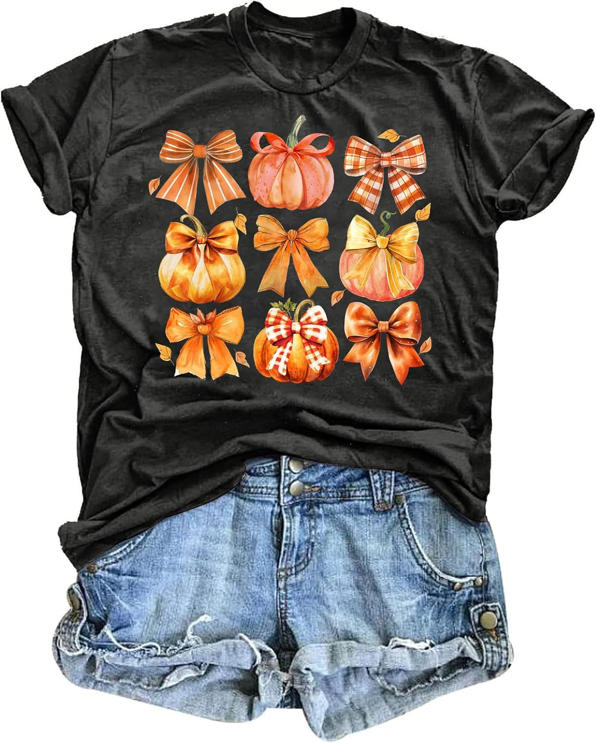 Halloween Shirts for Women Spooky Season Shirt Pumpkin Ghost Graphic tees Casual Short Sleeve Tops