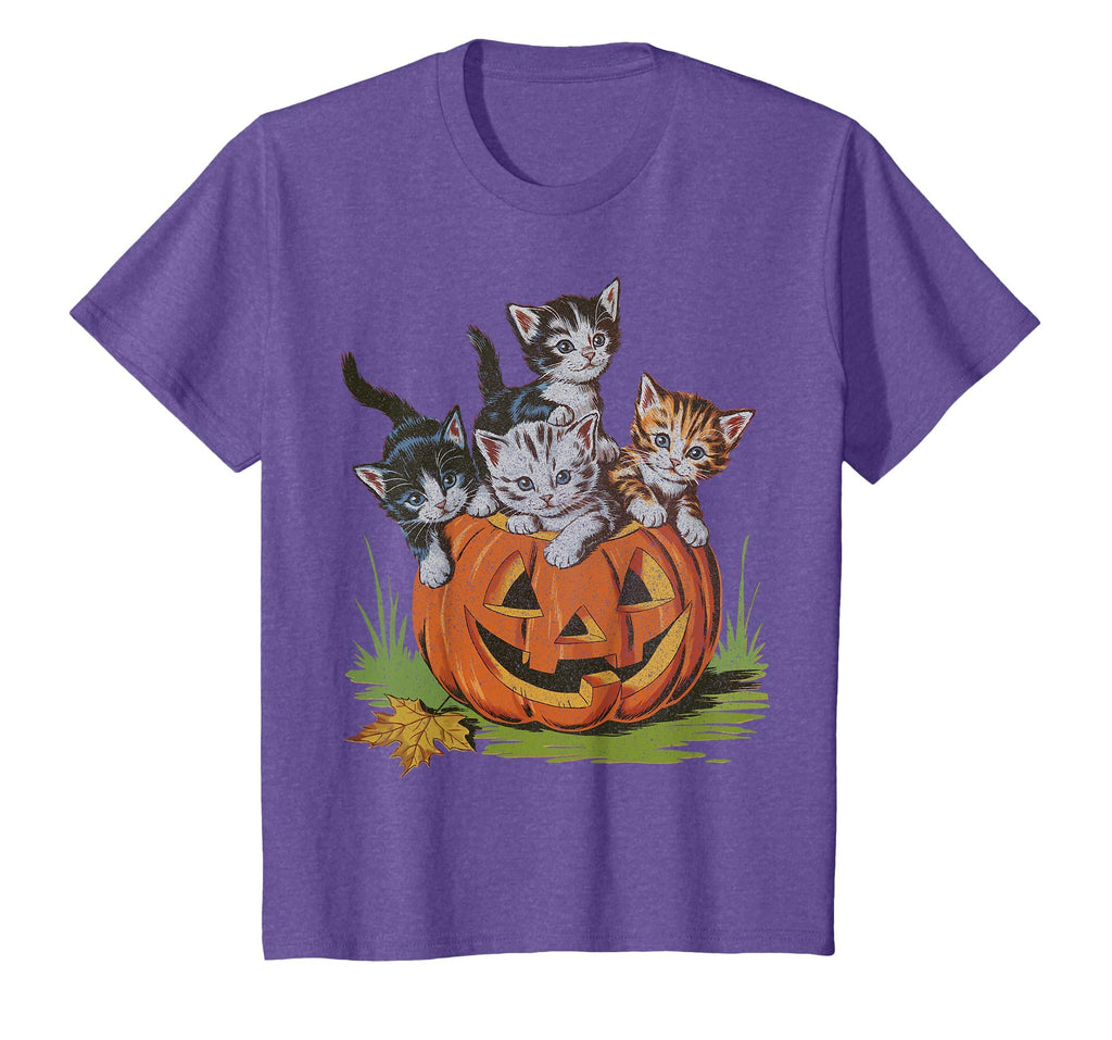 Halloween Vintage 90s Cat Pumpkin Spooky Season Men Women T-Shirt