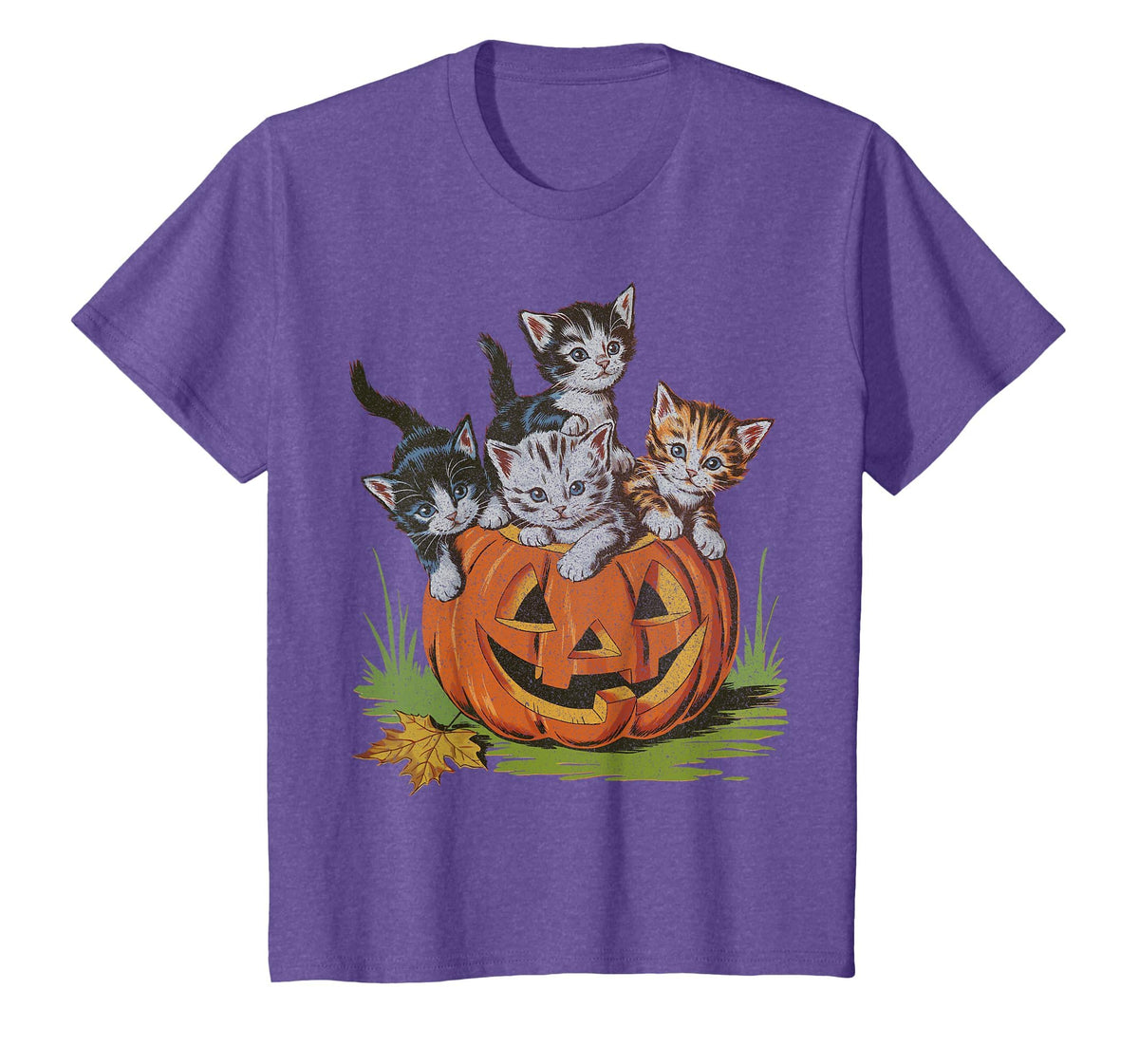Halloween Vintage 90s Cat Pumpkin Spooky Season Men Women T-Shirt