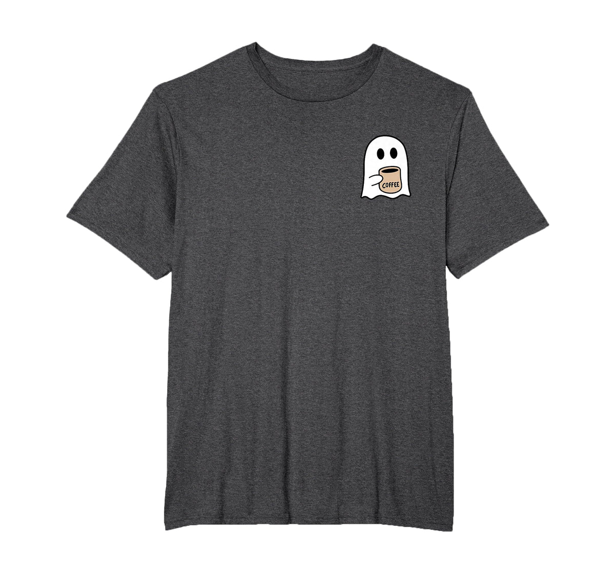 Ghost Drinking Coffee Funny Halloween Costume Coffee Lover T-Shirt