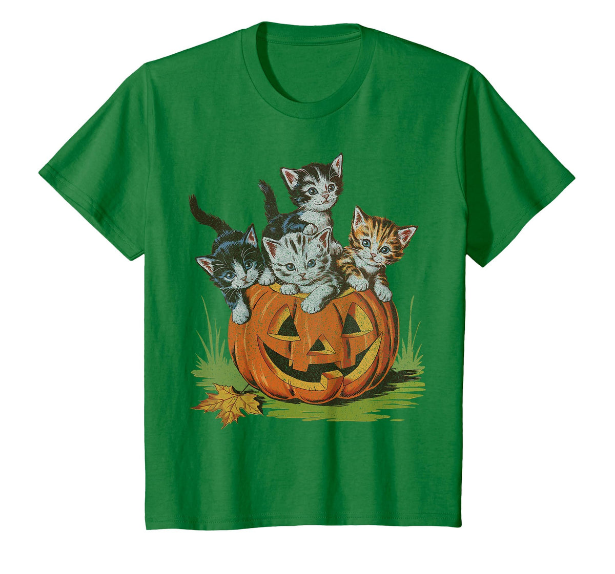Halloween Vintage 90s Cat Pumpkin Spooky Season Men Women T-Shirt
