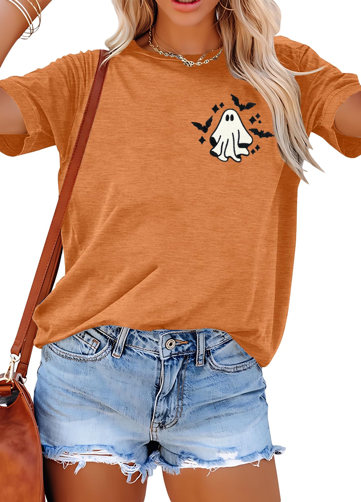 Halloween Spooky Shirt for Women: Spooky Season Tshirt Funny Ghost T-Shirt