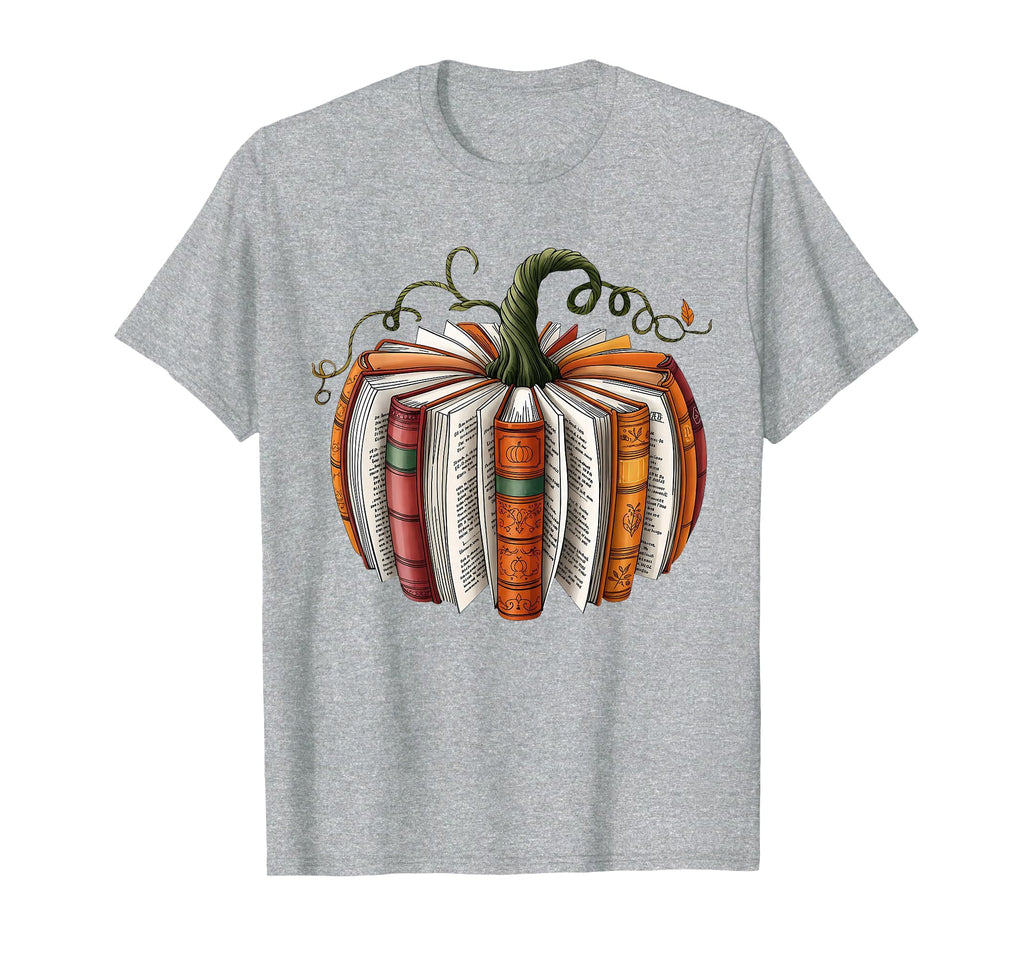 Retro Funny Fall Book Pumpkin Witch Bookworms Librarians T-Shirt