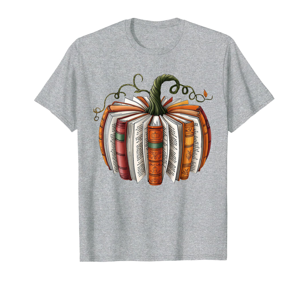 Retro Funny Fall Book Pumpkin Witch Bookworms Librarians T-Shirt