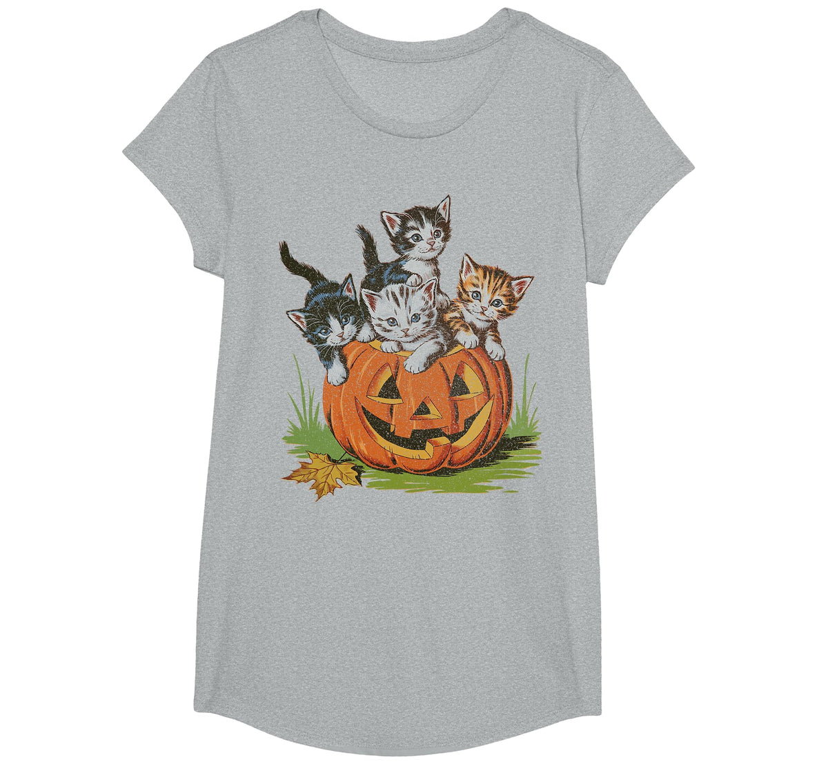 Halloween Vintage 90s Cat Pumpkin Spooky Season Men Women T-Shirt