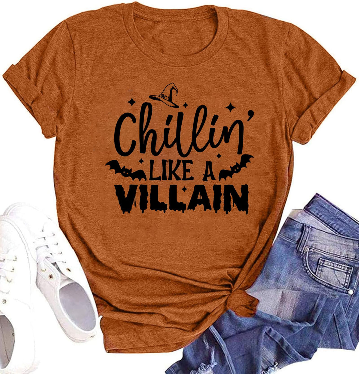 Halloween Shirt for Women Vintage Witchy Shirt Magic Potion Cat Graphic Top