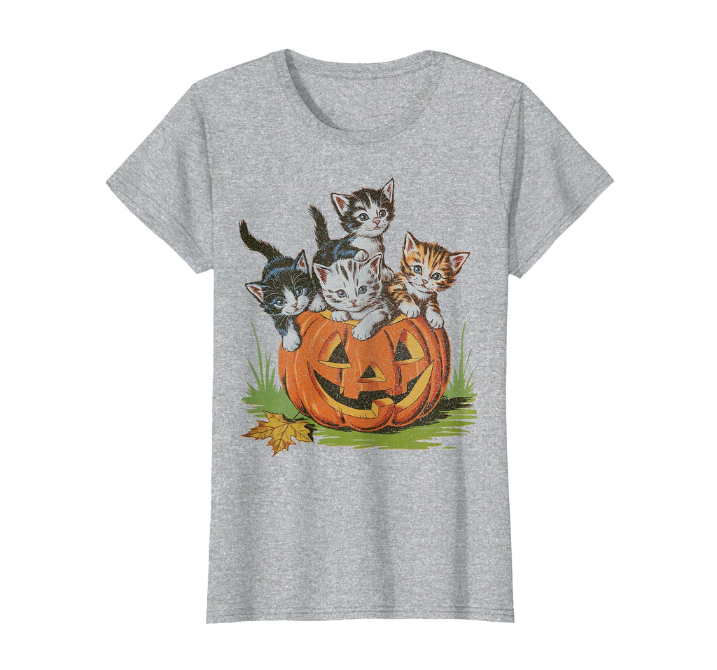 Halloween Vintage 90s Cat Pumpkin Spooky Season Men Women T-Shirt