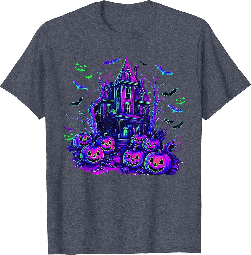 Vintage Halloween Spooky Scene Retro Pumpkin Scary Season T-Shirt