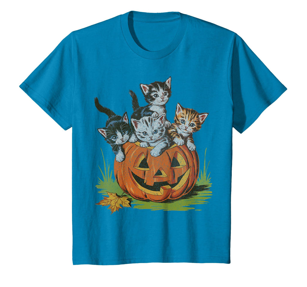 Halloween Vintage 90s Cat Pumpkin Spooky Season Men Women T-Shirt