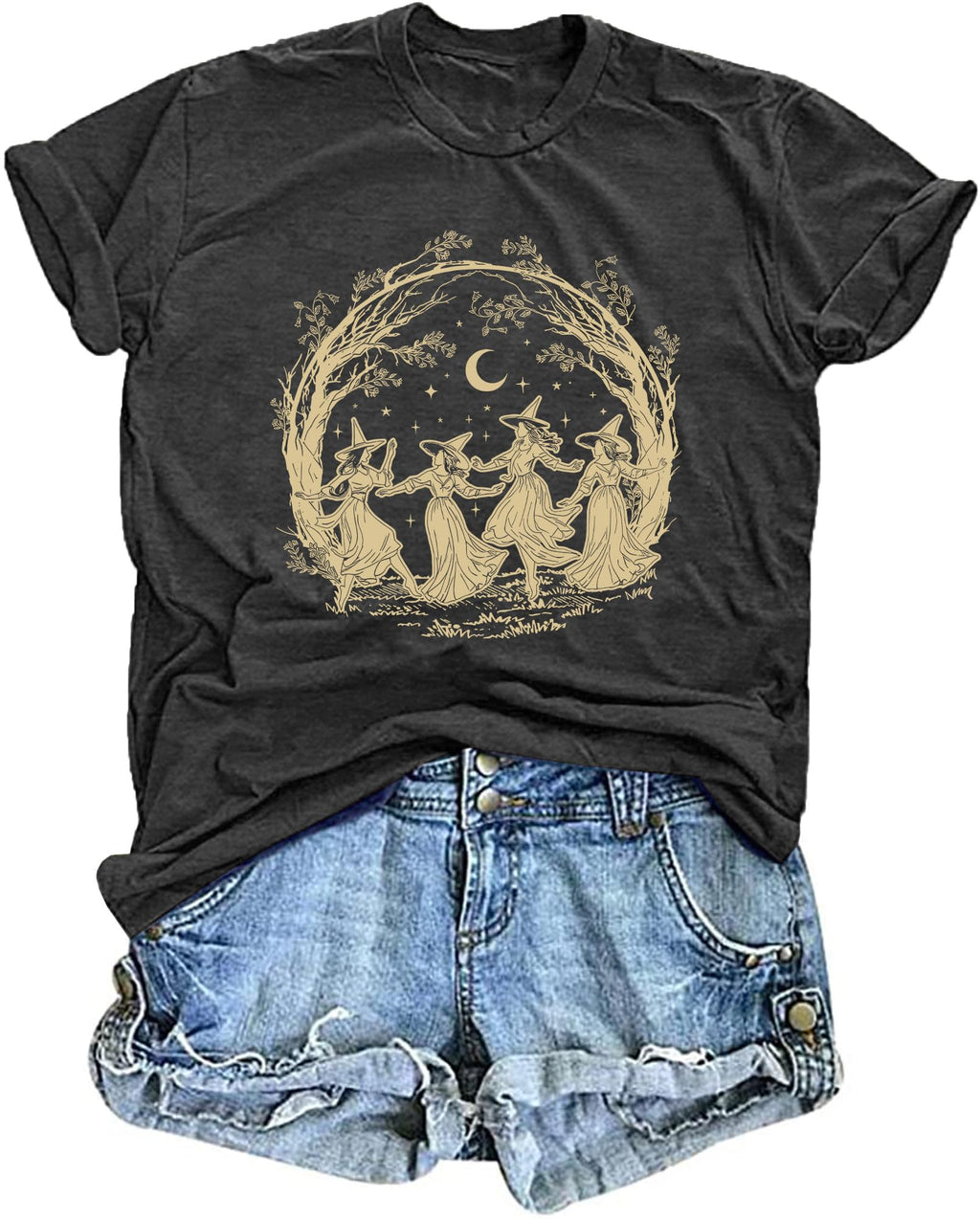 Halloween Witch Shirts for Women Girls Will Be Girls Spooky Season T Shirt