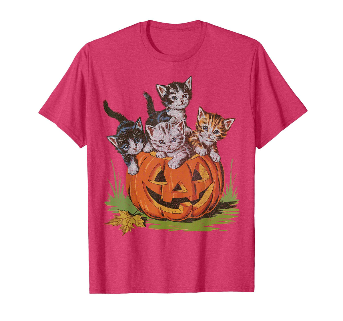 Halloween Vintage 90s Cat Pumpkin Spooky Season Men Women T-Shirt