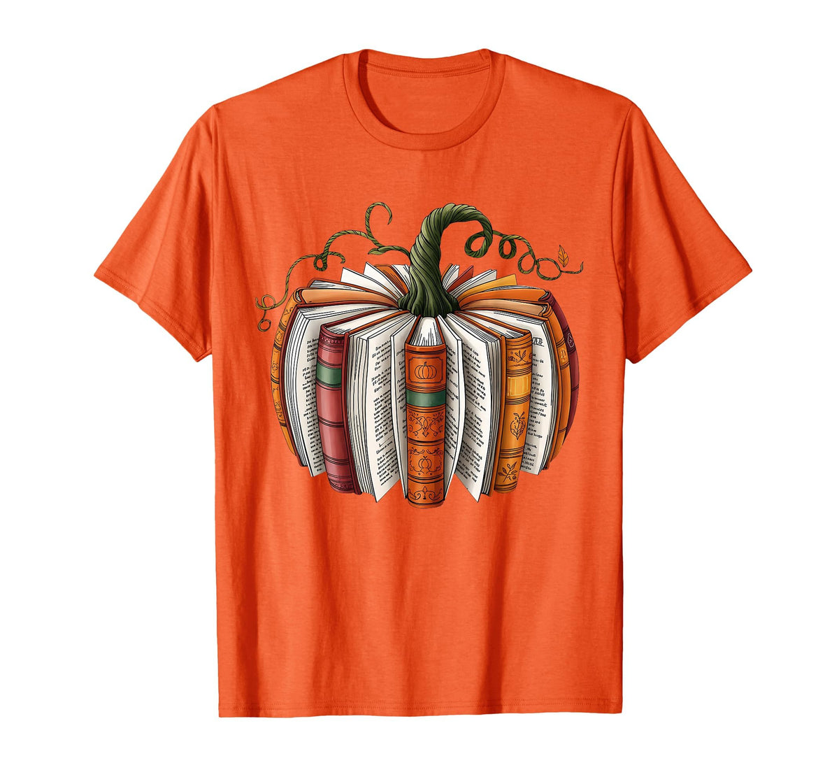 Retro Funny Fall Book Pumpkin Witch Bookworms Librarians T-Shirt