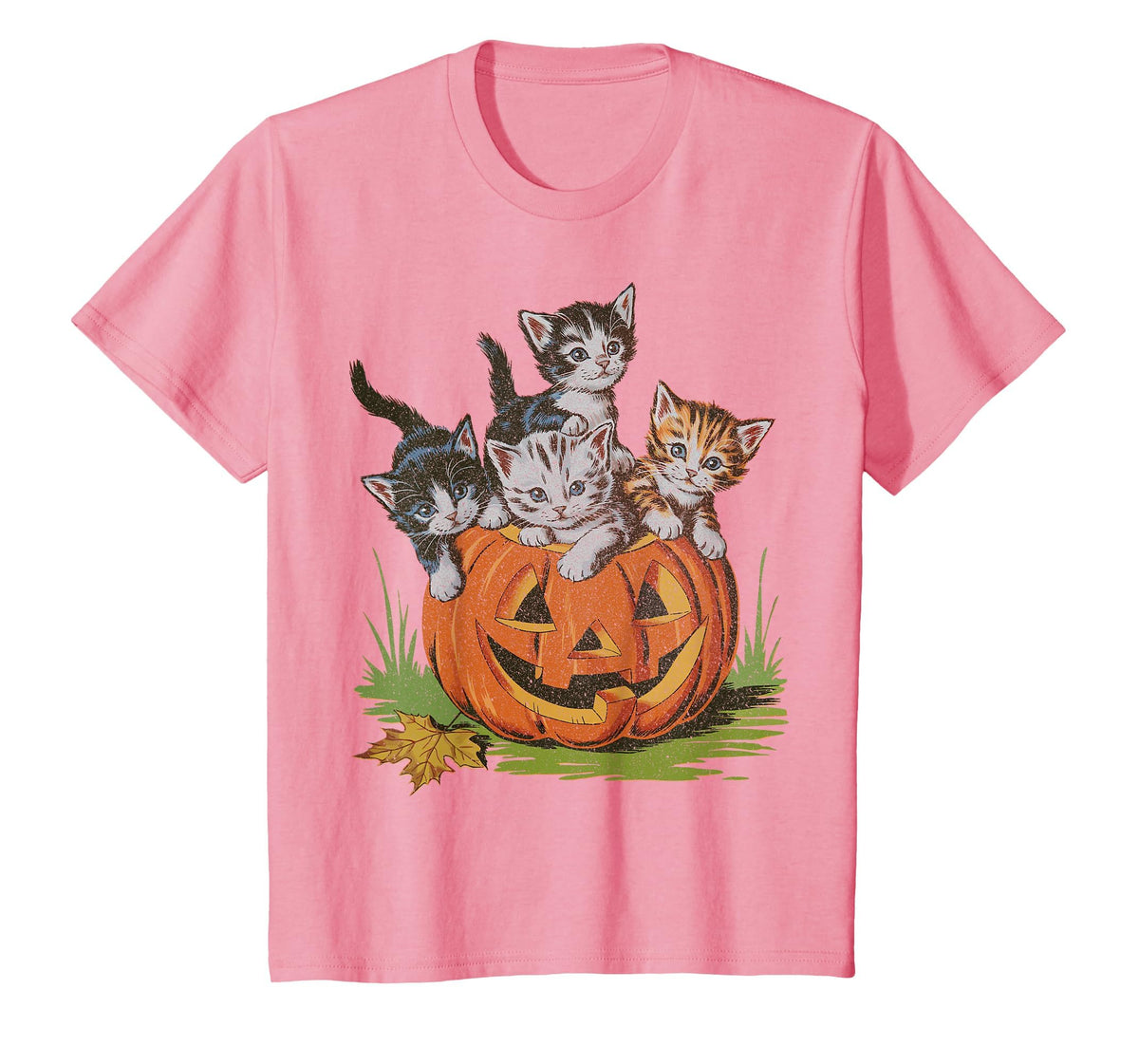 Halloween Vintage 90s Cat Pumpkin Spooky Season Men Women T-Shirt