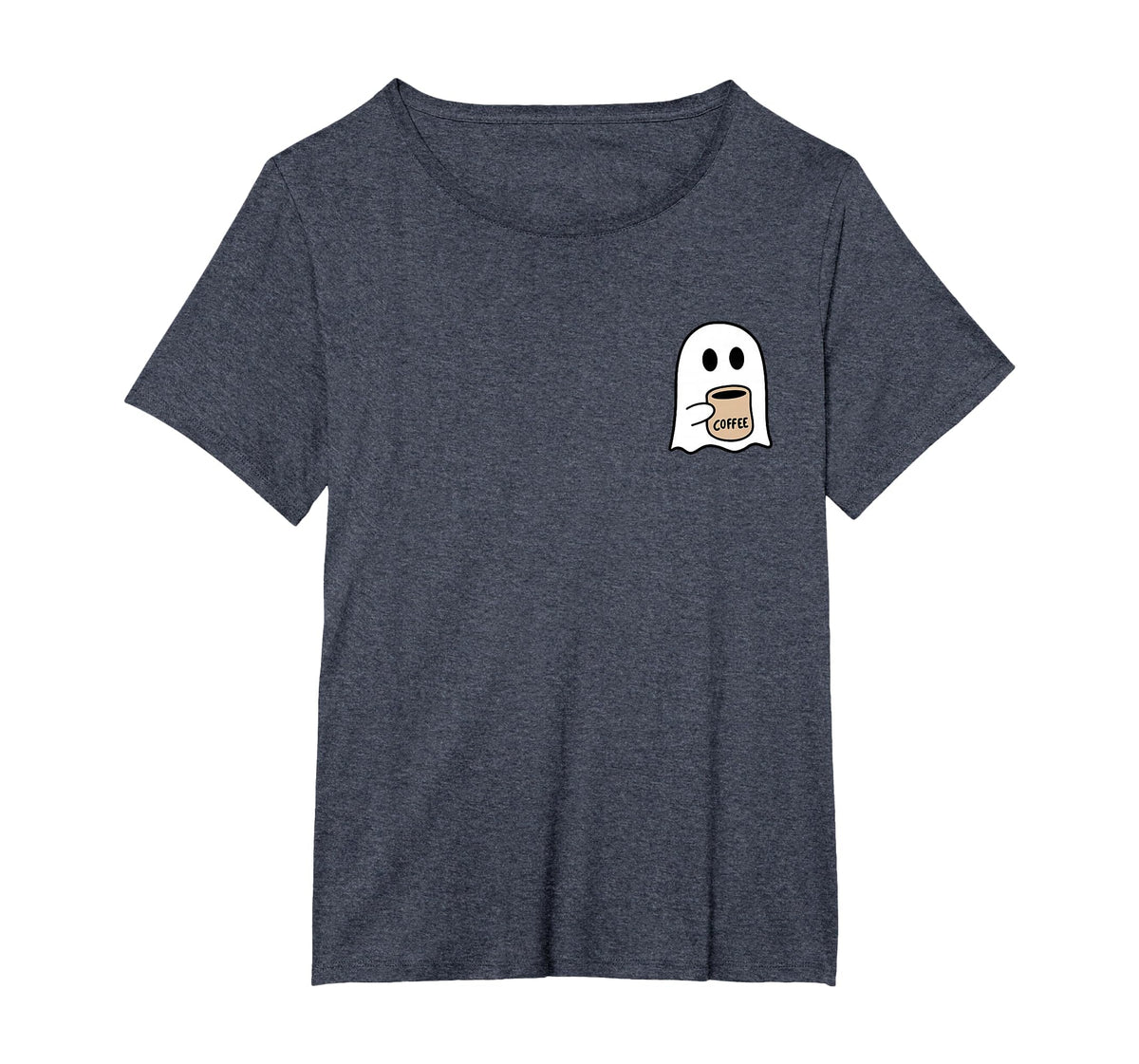 Ghost Drinking Coffee Funny Halloween Costume Coffee Lover T-Shirt