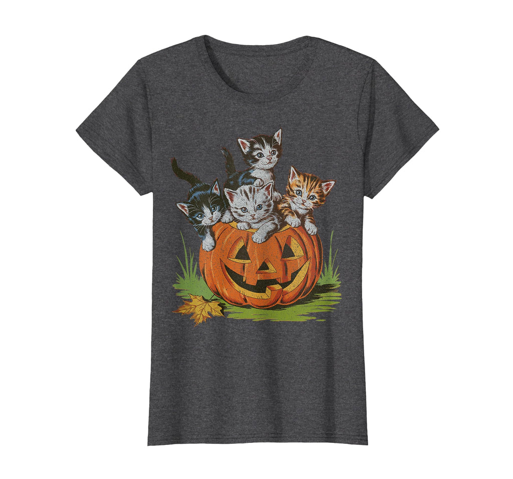 Halloween Vintage 90s Cat Pumpkin Spooky Season Men Women T-Shirt