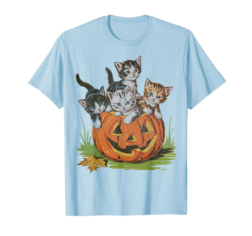 Halloween Vintage 90s Cat Pumpkin Spooky Season Men Women T-Shirt