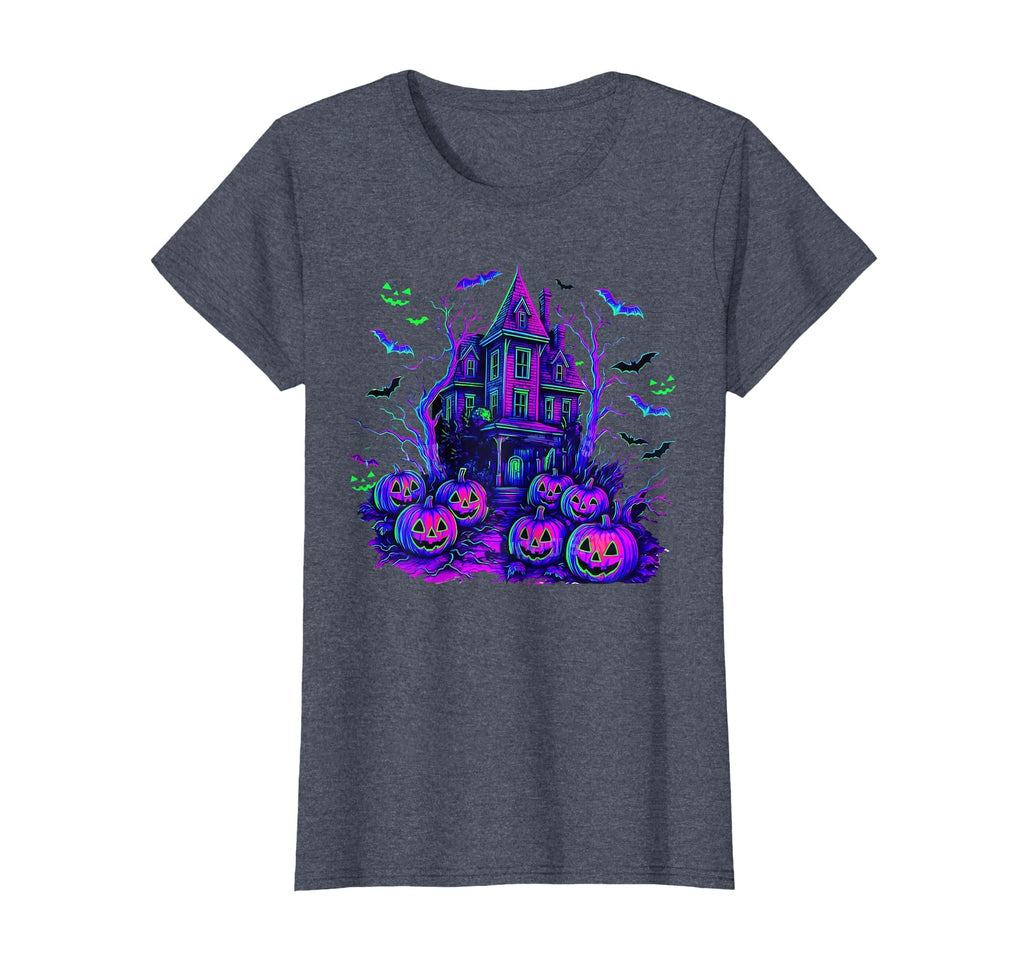Vintage Halloween Spooky Scene Retro Pumpkin Scary Season T-Shirt