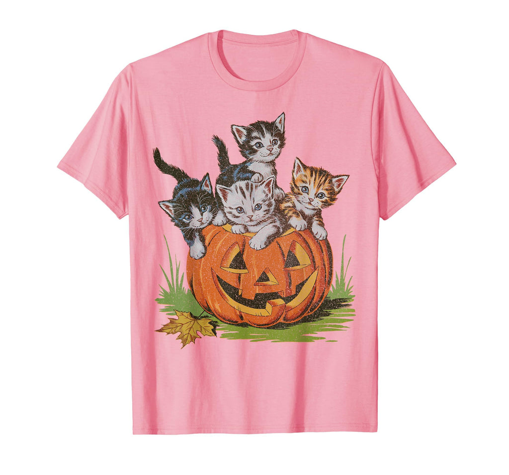 Halloween Vintage 90s Cat Pumpkin Spooky Season Men Women T-Shirt