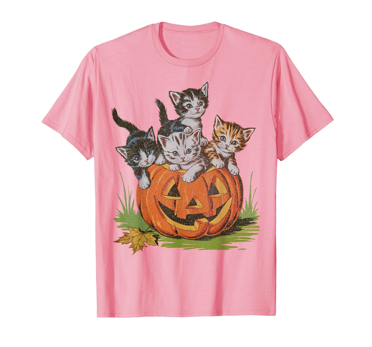 Halloween Vintage 90s Cat Pumpkin Spooky Season Men Women T-Shirt