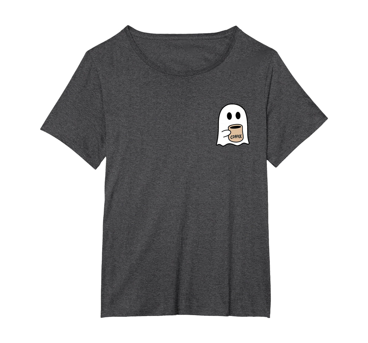 Ghost Drinking Coffee Funny Halloween Costume Coffee Lover T-Shirt