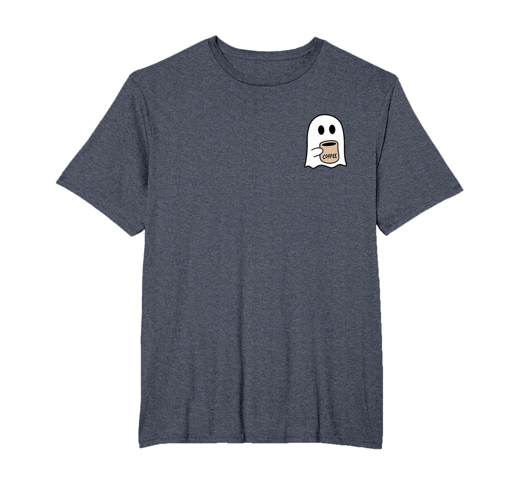 Ghost Drinking Coffee Funny Halloween Costume Coffee Lover T-Shirt
