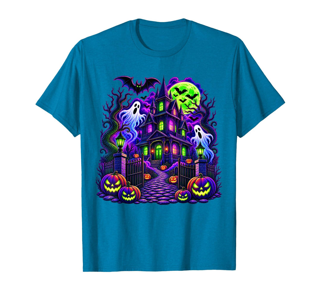 Vintage Halloween Spooky Scene Pumpkin Scary Costume Graphic T-Shirt