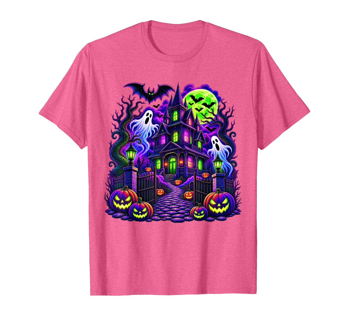 Vintage Halloween Spooky Scene Pumpkin Scary Costume Graphic T-Shirt