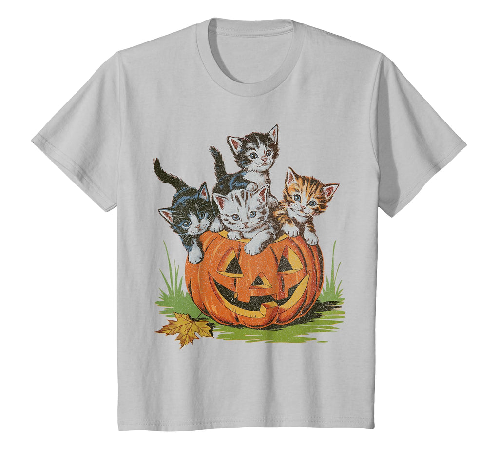 Halloween Vintage 90s Cat Pumpkin Spooky Season Men Women T-Shirt