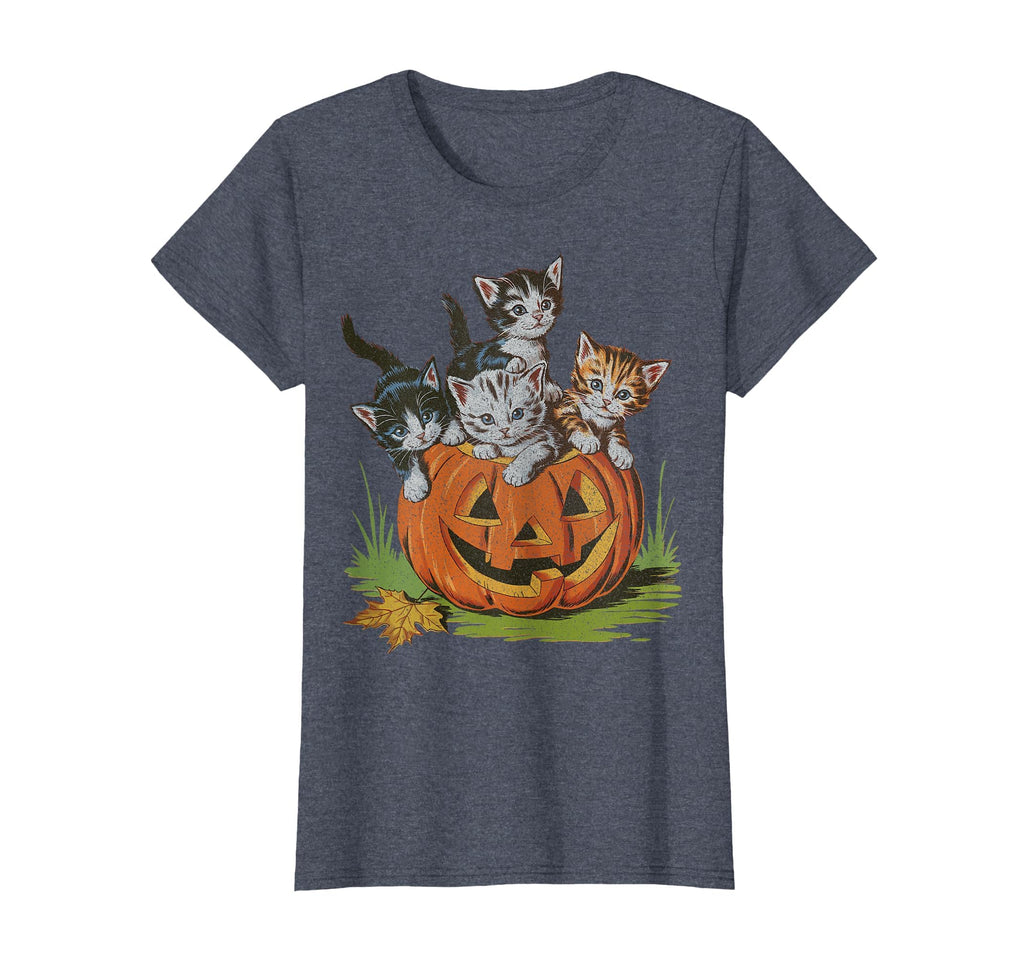 Halloween Vintage 90s Cat Pumpkin Spooky Season Men Women T-Shirt